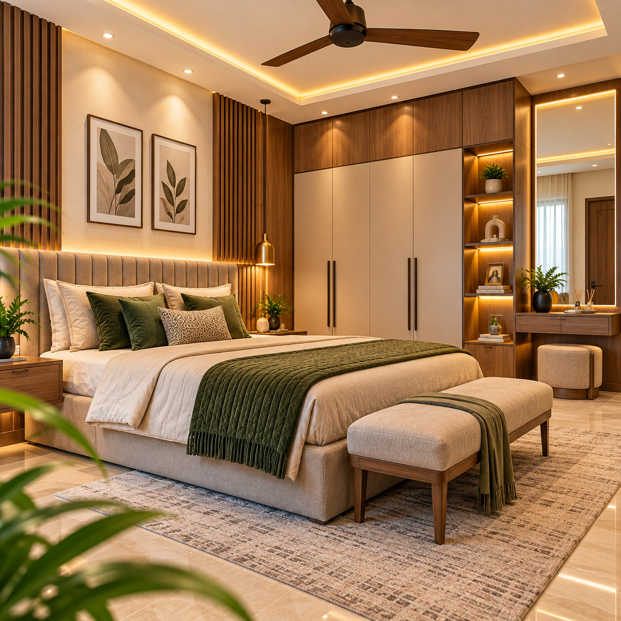 Bedroom and Wardrobe